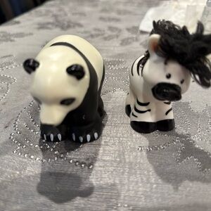 Little People Black and White Panda and Zebra Figurines